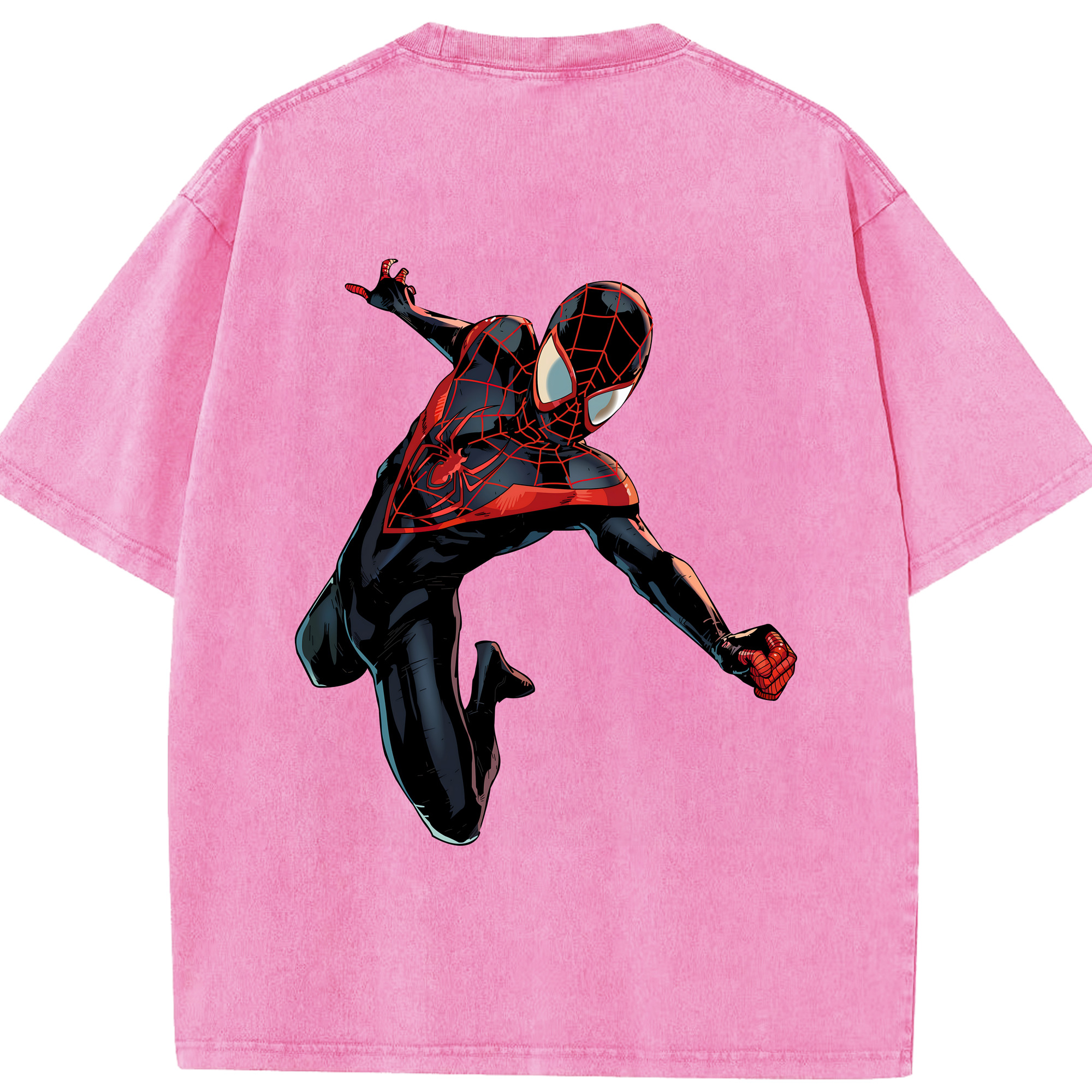 （画像用） Spider Man スパイダーマン 綿100% ヴィンテージ風 半袖Tシャツ（背面プリント）